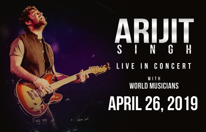 Arijit Singh artwork detailing event date, April 26th 